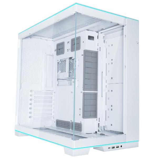 Carcasa lian li o11 dynamic evo mid tower rgb alb, tempered glass, sloturi expansiune 7, drive bays: 4x3.5" sau 2x2.5", ventilatoare suportate: 10 (spate: 1x120mm, sus: 3x120mm sau 3x140mm, lateral: 3x120mm sau 3x140mm, jos: 3x120mm sau 3x140mm), format p