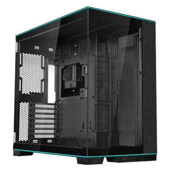 Carcasa lian li o11 dynamic evo mid tower rgb negru, tempered glass, sloturi expansiune 7, drive bays: 4x3.5" sau 2x2.5", ventilatoare suportate: 10 (spate: 1x120mm, sus: 3x120mm sau 3x140mm, lateral: 3x120mm sau 3x140mm, jos: 3x120mm sau 3x140mm), format