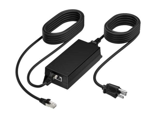Poly poe++ 65w 2.5g adapter with 3.66m cat6a cable and power cord