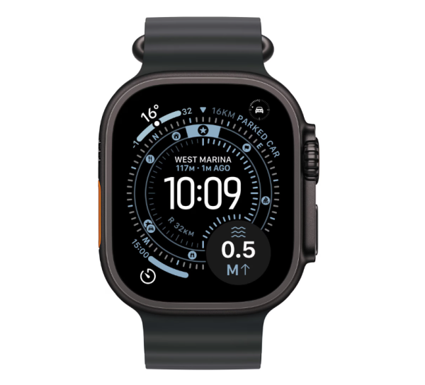 Apple watch ultra 3 gps + cellular 49mm black titanium case with black ocean band
