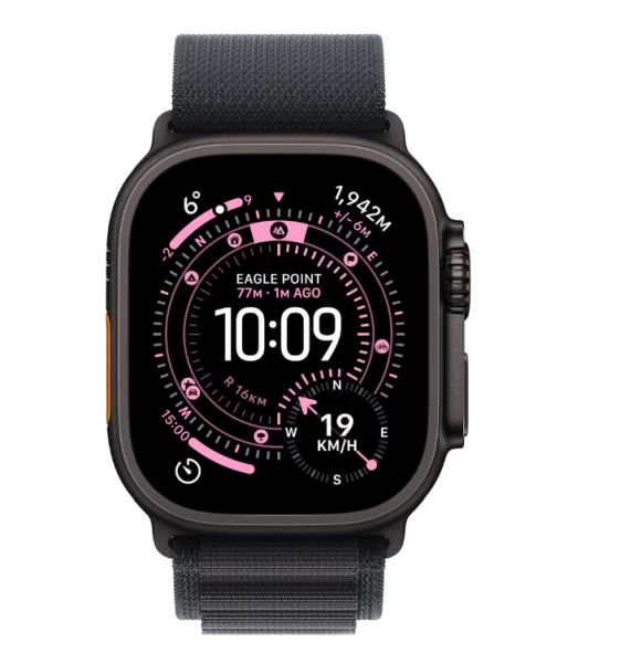 Apple watch ultra 3 gps + cellular 49mm black titanium case with black alpine loop - medium