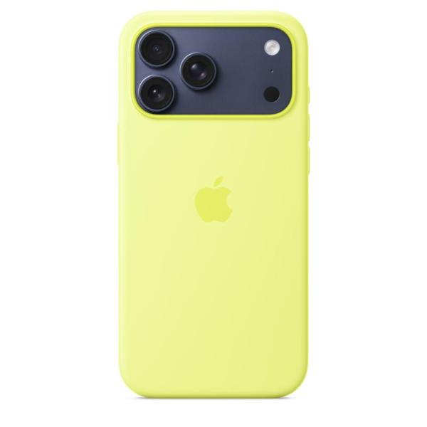 Iphone 17 pro max silicone case with magsafe – neon yellow