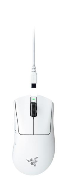 Mouse gaming razer deathadder v4 pro, rezolutie maxima 45000 dpi, senzor focus pro 45k optical sensor gen-2, switch optical mouse switches gen-4,autonomie pana la 1500 ore, alb