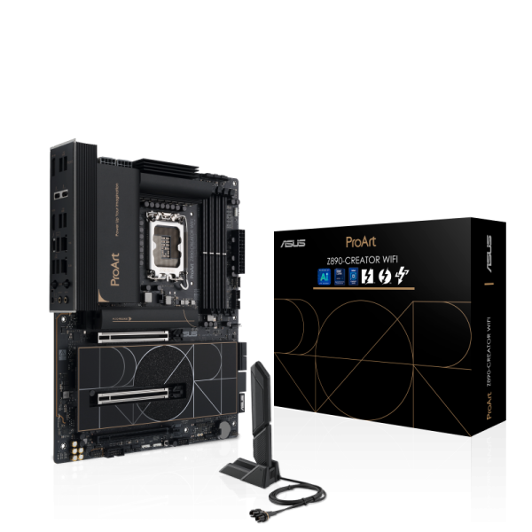 Placa de baza asus proart z890-creator wifi lga1851, 4x ddr5, 1x hdmi 3x intel thunderbolt, 2x pcie 5.0 x16 1x pcie 4.0 x16, 5x m.2, 4x sata 6gb/s, atx