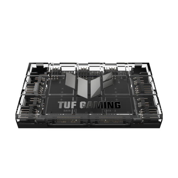 Asus tuf gaming argb pwm fan hub. type: fan controller, product colour: black, fan connector: 4-pin. width: 115 mm, depth: 69 mm, height: 17.7 mm