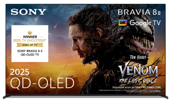 Televizor sony bravia 8m2 oled 55xr8m2, 139 cm, smart google tv, 4k ultra hd, 100 hz, clasa f