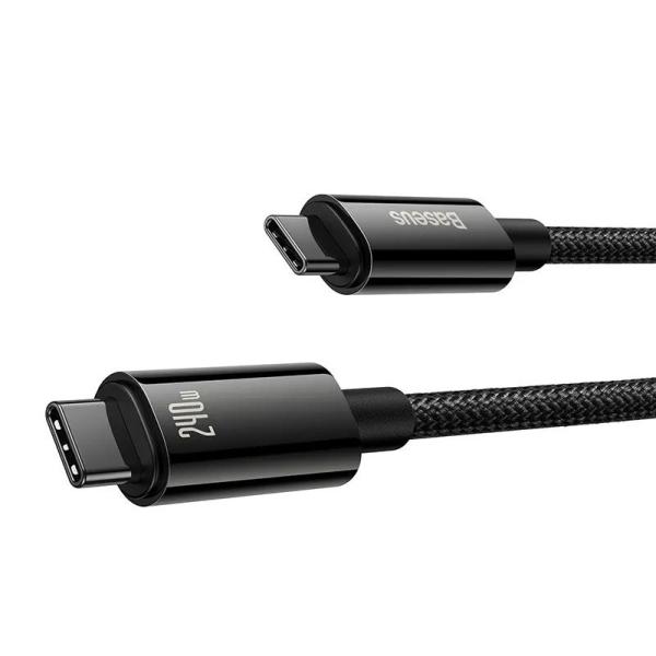 Cablu baseus tungsten gold usb-c 240w 3m negru