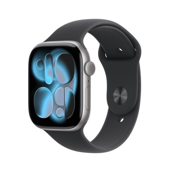 Apple watch series 11 gps + cellular 46mm space grey aluminium case with black sport band - s/m