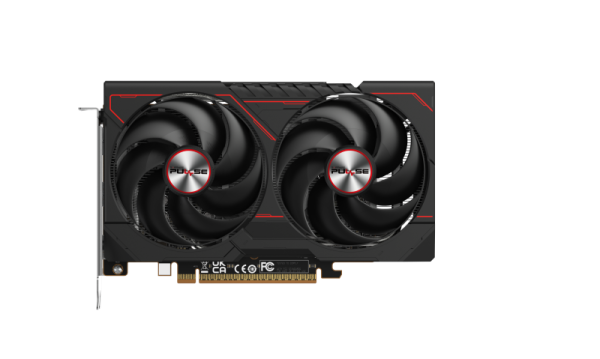 Placă video sapphire pulse radeon rx 9060 oc 8gb (11351-14-10g), gpu amd rdna 4, 8 gb gddr6 128-bit, pcie 5.0 x16, frecvență boost ~3040 mhz, ieșiri 2×hdmi 2.1 + 2×displayport 2.1a.