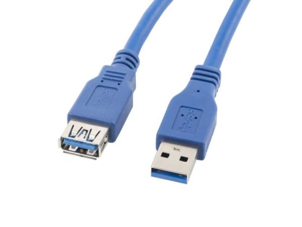 Cablu usb-a m/f 3.0 3 m albastru