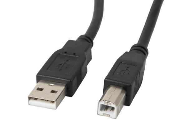 Cablu usb-a(m)  usb-b(m) 2.0 0,5 m negru cu ferită