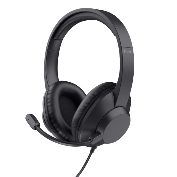 Casti cu fir trust ayda max, interfata 3.5mm, frecventa raspuns 20 hz, 20.000 hz, negru