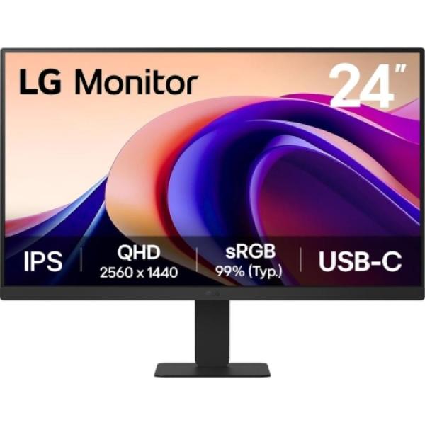 Monitor lg 23.8" 24u631a-b.aeuq, diagonal (inch): 23.8, diagonal (cm): 60, aspect ratio: 16:9, panel: ips, resolution: 2560x1440, refresh rate: 100hz, response time gtg: 5ms, brightness (max): 250 cd/m², contrast (static) : 1000:1, viewing angle: 178/178,