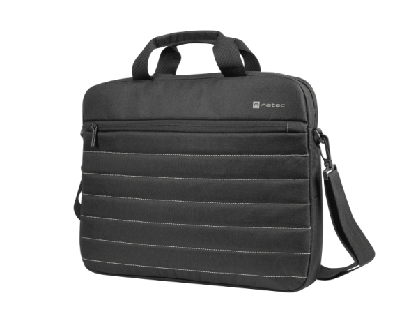 Geanta laptop natec taruca, compatibilitate dimensiune laptop 15.6", 1 compartiment, material polyester 600d, negru