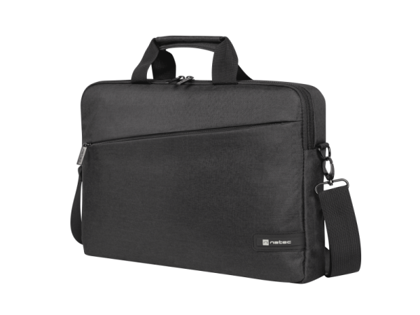 Geanta laptop natec beira, compatibilitate dimensiune laptop 15.6"-16", 1 compartiment, material polyester 300d, negru