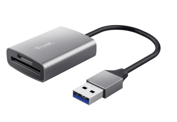 Cardreader usb-a trust dalyx fast, carduri compatibilie micro-sd, sd, gri