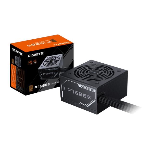 Gigabyte p750bs. total power: 750 w, ac input voltage: 200 - 240 v, ac input frequency: 50/60 hz. motherboard power connector: 20+4 pin atx, motherboard power cable length: 60 cm, sata power cable length: 150,500 mm. purpose: pc, power supply unit (psu) f