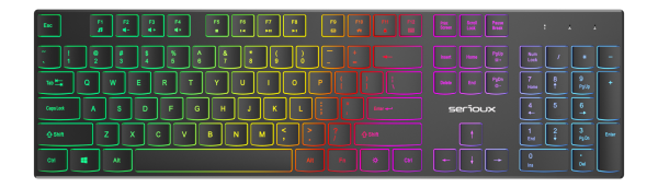Tastatură office cu iluminare * mod: usb cu fir * număr tastă: 104 * material: abs * culoare: negru * layout: sua * tip interfață: usb * dimensiune: 438*126*26 mm * compatibil cu windows 2000/xp/vista/windows7/8/10/mac