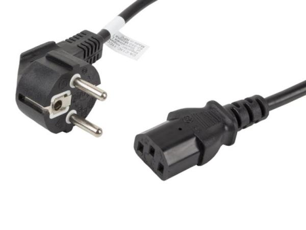 Cablu alimentare cee 7/7  iec 320 c13 1,8 m vde negru