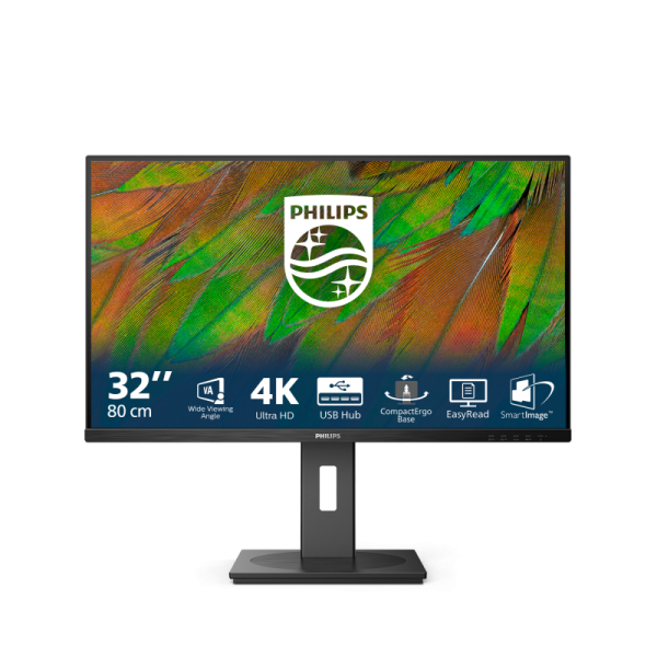 Monitor philips 31.5" 32b1n3800/00, diagonal (inch): 31.5, diagonal (cm): 80, aspect ratio: 16:9, panel: lcd va, resolution: 3840x2160, refresh rate: 60hz, response time gtg: 4ms, brightness (max): 350 cd/m², contrast (static) : 3500:1, contrast (dynamic)