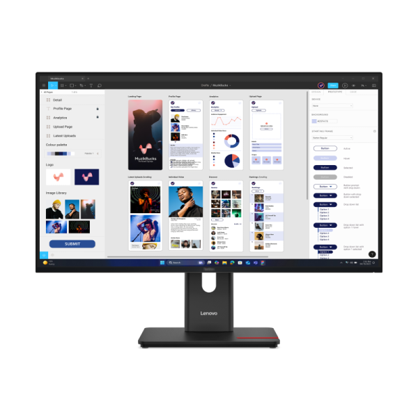 Lenovo thinkvision t32ud-40. display diagonal: 80 cm (31.5"), display resolution: 3840 x 2160 pixels, hd type: 4k ultra hd, display technology: lcd, response time: 6 ms, native aspect ratio: 16:9, viewing angle, horizontal: 178°, viewing angle, vertical: 