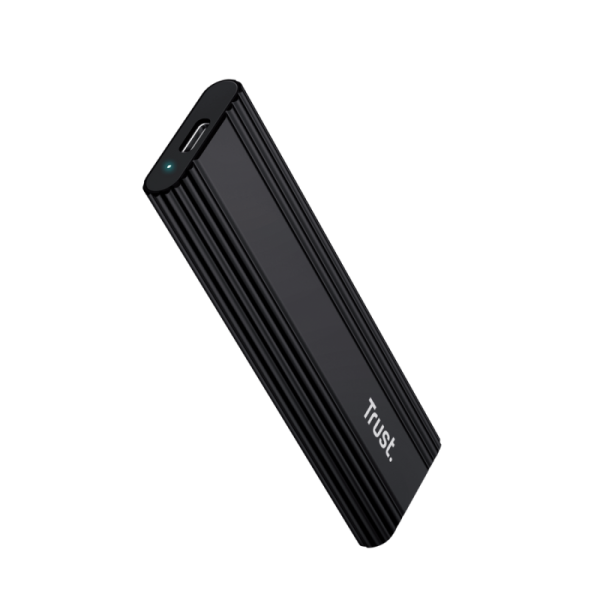 Enclosure trust usb-c m.2 ssd, conectori usb-c, usb-a, viteza usb 10000 mbps, lungime cablu 10cm, negru