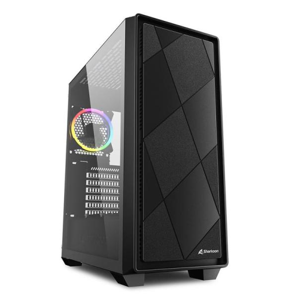 Sharkoon vs8 rgb. form factor: midi tower, type: pc, product colour: black. front fans diameters supported: 120 mm, rear fans installed: 1x 120 mm, rear fans diameters supported: 120 mm. supported hdd sizes: 2.5,3.5". width: 205 mm, depth: 423 mm, height: