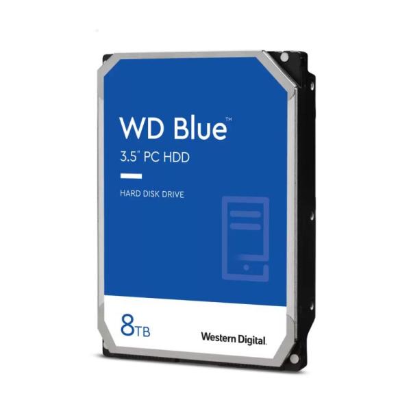 Western digital blue . hdd capacity: 8 tb, hdd speed: 5640 rpm, storage drive buffer size: 256 mb, hdd size: 3.5", interface: serial  ata iii