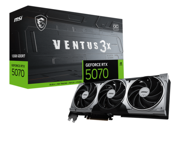 Placa video msi geforce rtx 5070 12g ventus 3x oc