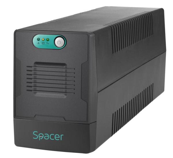 Ups spacer line int. fara management, 2000va/ 1200w, avr, 4 x socket schuko, indicatie status cu led, 2 x baterie 12v/9ah