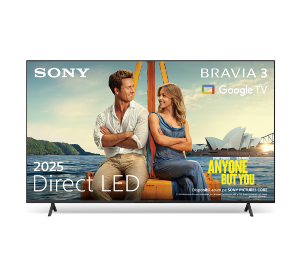 Televizor sony bravia 3 led 50s39, 126 cm, smart google tv, 4k, clasa e