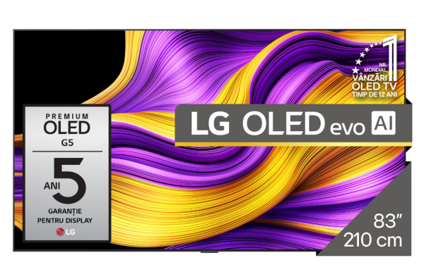 Televizor oled evo smart lg 83g51lw, 4k, hdr, 210cm