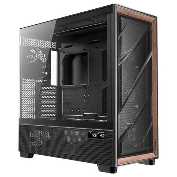 Carcasa antec flux pro full tower rgb negru, tempered glass, sloturi expansiune 8, drive bays: 4x3.5" hdd 2x2.5", ventilatoare suportate: 12, ventilatoare incluse: 2x 120mm 4x140mm, format placa de baza suportat: micro-atx, itx, atx, e-atx, lungime maxima