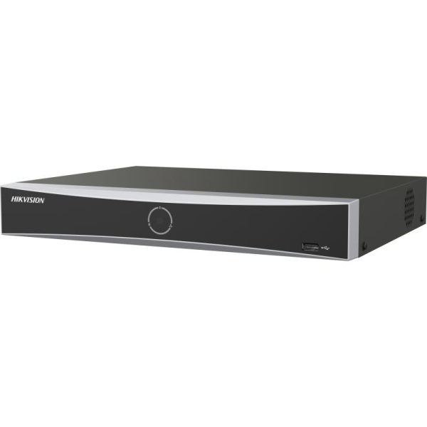 Nvr hikvision 16 canale acuseek k vpro ds-7616nxi-k1/vpro; 3-ch@12 mp or 5-ch@8 mp or 10-ch@4 mp or 20-ch@1080p decoding capacity, h.265 +/h.265/h.264+/h.264, iesiri: hdmi/vga, 1x sata max 16tb pe hdd, ai by nvr: facial recognition, perimeter protection, 