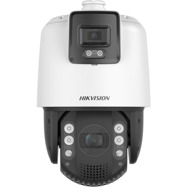 Camera de supraveghere ip speed dome 4mp hikvision ds-2se7c432mw- aeb(14f1)(p3), lentila fixa bullet: 4mm, lentila varifocala ptz: 5.9 to 188.8 mm, 32 × optical,  [bullet channel]: 0.0005 lux @ (f1.0, agc on), 0 lux cu lumina alba: 30m; [ptz channel]: col