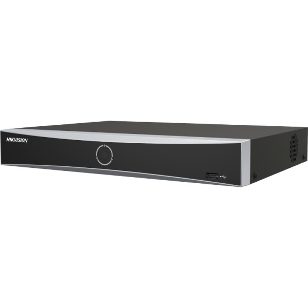 Nvr hikvision 8 canale acuseek k vpro ds-7608nxi-k1/8p/vpro; 3-ch@12 mp or 6-ch@8 mp or 12-ch@4 mp or 24-ch@1080p decoding capacity, h.265 +/h.265/h.264+/h.264, iesiri: hdmi/vga, 1x sata max 16tb pe hdd, ai by nvr: facial recognition, perimeter protection