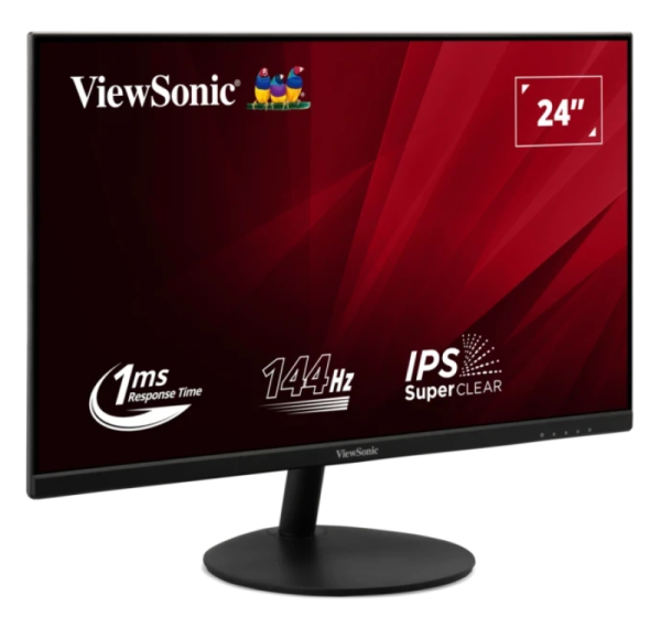 Monitor viewsonic 23.8" va24e2-h, diagonal (inch): 23.8, diagonal (cm): 60, aspect ratio: 16:9, panel: ips, resolution: 1920x1080, refresh rate: 144hz, response time mprt: 1ms, brightness (max): 250 cd/m², contrast (static) : 1000:1, contrast (dynamic): 5