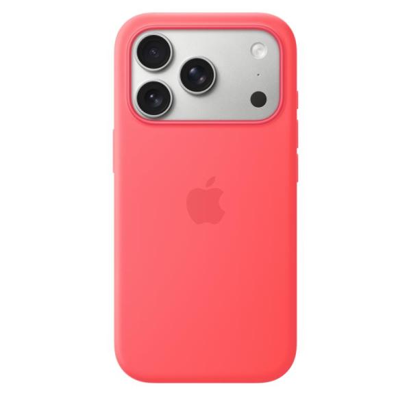 Iphone 17 pro silicone case with magsafe – bright guava