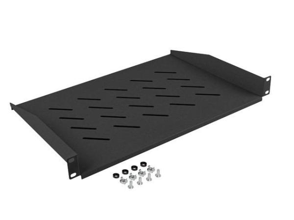 Poliță fixă 19" 1u / 483x315 mm,  max. 25 kg, negru