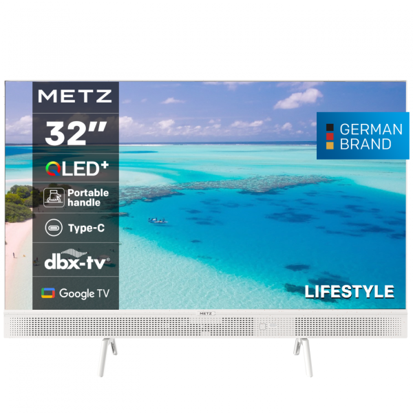 Televizor metz qled 32mqe7100z, 80 cm, smart google tv, hd, clasa e