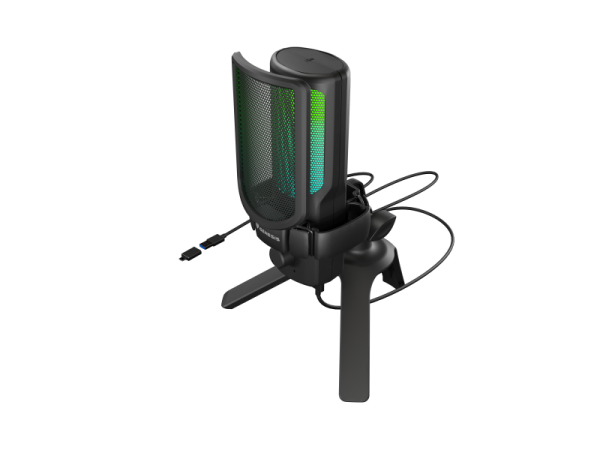 Microfon genesis radium 250, tip condenser, model cardioid, suport fix, conectivitate usb-c, raspuns in frecventa 50 - 16.000 hz, sensibilitate 40 db, lungime cablu 200 cm, negru