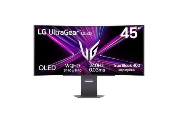 Monitor lg 44.5" 45gx900a-b.aeu, curvature: 800r, diagonal (inch): 44.5, diagonal (cm): 113, aspect ratio: 21:9, panel: oled, resolution: 3440x1440, refresh rate: 240hz, response time gtg: 0.03ms, brightness (max): 275 cd/m², contrast (static) : 1.5m:1, v