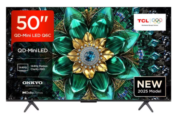 Televizor tcl mini led 50q6c, 126 cm, smart google tv, 4k ultra hd, (model 2025)