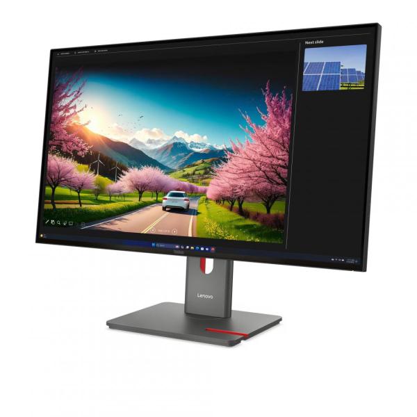Monitor  lenovothinkvision p32ud-40 monitor; 31.5"ips, uhd (3840x2160), 16:9, brightness: 350 cd/m², contrast ratio: 1500:1, response time: 4ms gtg (extreme mode) / 6ms gtg (typical mode), dot / pixel per inch: 140 dpi, color gamut: 98% dci-p3, 99% srgb, 