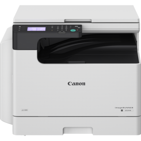 Canon ir2224n ii a3 mono laser mfp, format a3, functii: print, copy, scan, procesor 1.2ghz, display 8.9cm, memorie: 1.5gb ram, storage: 4gb emmc, duplex automat, capacitate hartie: standard 350 coli, max. 600 coli, viteza printare: 24ppm (a4), 11ppm (a3),