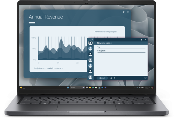 Laptop business dell pro 14, cu procesor amd ryzen 5 220, 14'' ips, 8 gb ddr5, 512 gb ssd, amd radeon 740m, windows 11 pro