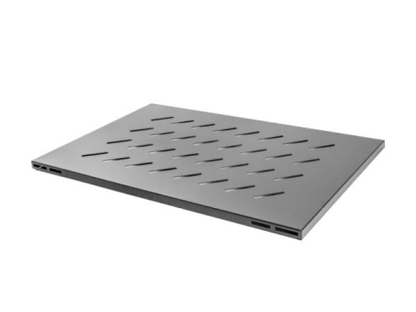 Poliță fixă 19" 1u / 465x715 mm,  max. 120 kg, negru