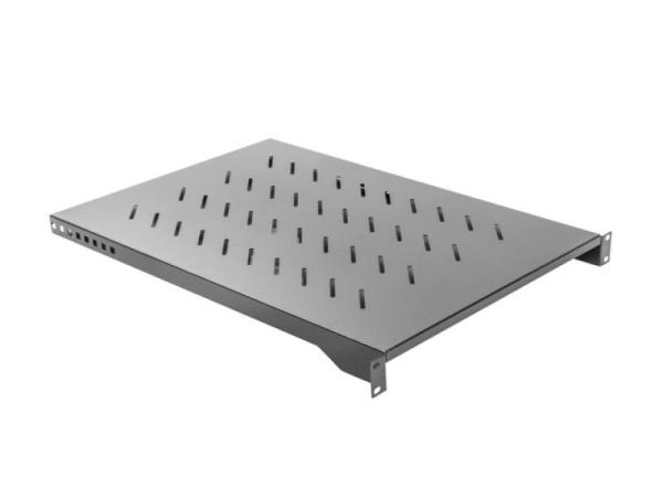 Poliță fixă 19" 1u / 483x700 mm,  max. 25 kg, negru