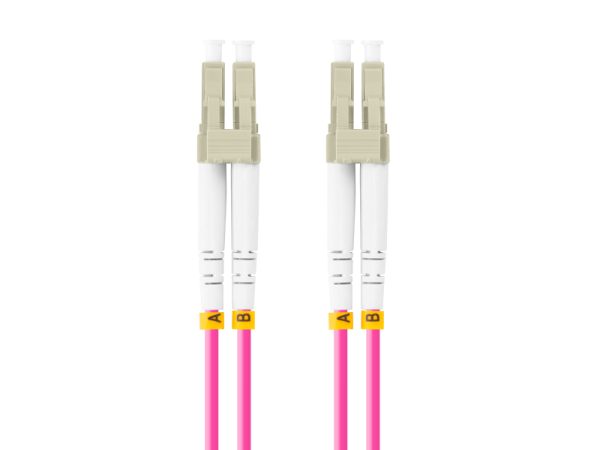 Patch cord fibră mm lc/upc-lc/upc duplex 5 m lszh om4 50/125 3,0 mm violet