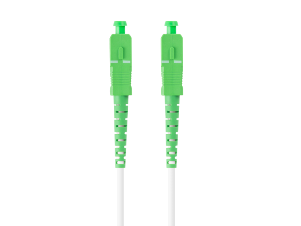 Patch cord fibră sm sc/apc-sc/apc simplex 10 m lszh g657b3 3,0 mm alb